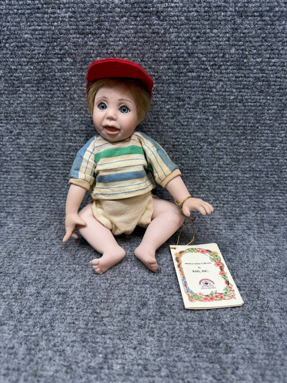 Vintage KAIS Ceramic Boy Doll American Artists Collection w Tag